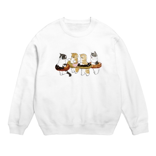 ドーナッツにゃん Crew Neck Sweatshirt