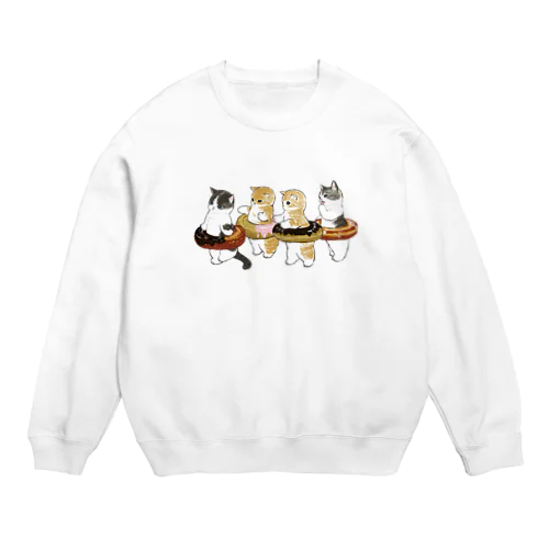 ドーナッツにゃん Crew Neck Sweatshirt