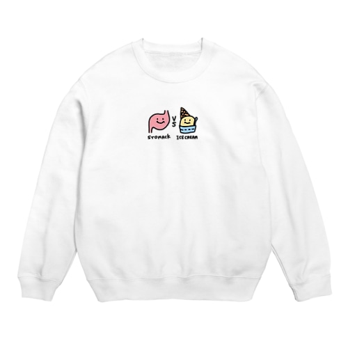 ストマックVSアイスクリーム Crew Neck Sweatshirt