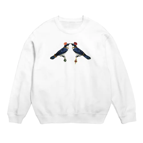 おめかしことり Crew Neck Sweatshirt