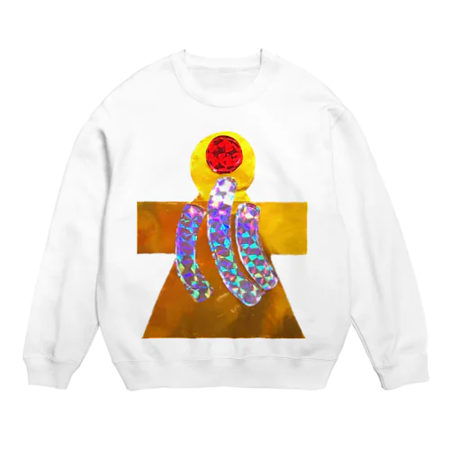 メタリックお守り宇宙人スウェット Crew Neck Sweatshirt