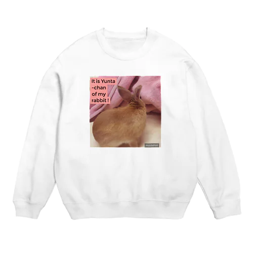 愛兎ゆんたちゃん０歳です。 Crew Neck Sweatshirt