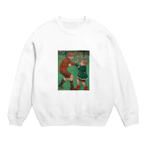 負けないよ〜　西洋画 Crew Neck Sweatshirt