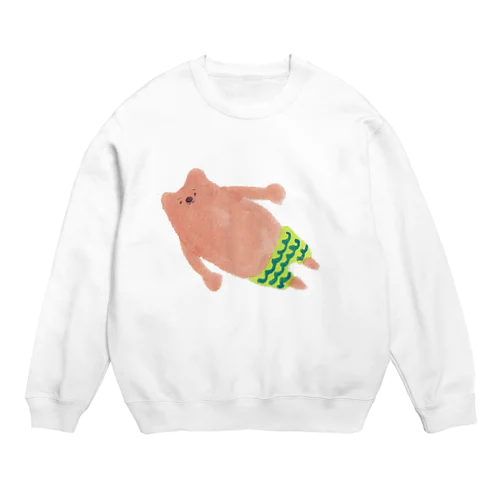 水泳パンツのウォンちゃん Crew Neck Sweatshirt