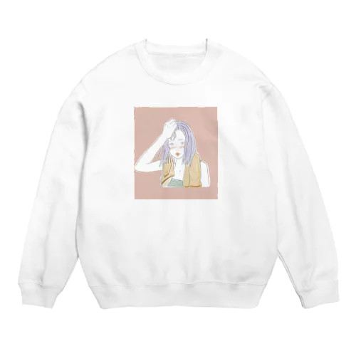 風呂上り顔がほてるがーる Crew Neck Sweatshirt