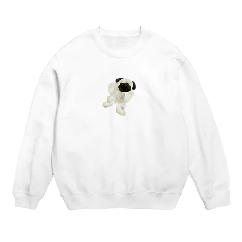 リアルなパグ Crew Neck Sweatshirt