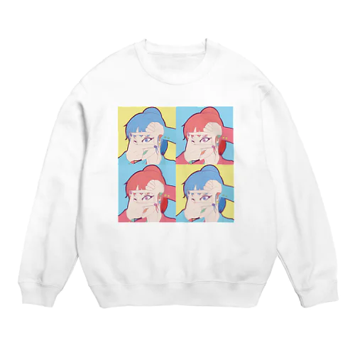 スーツのお姉さん〜カメラのポーズ〜 Crew Neck Sweatshirt