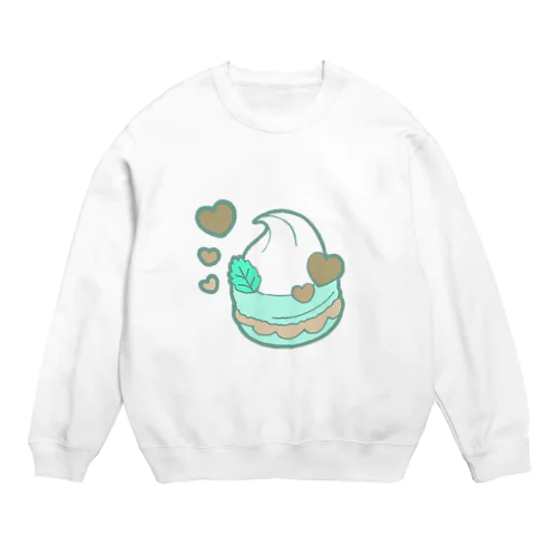 チョコミントマカロン Crew Neck Sweatshirt