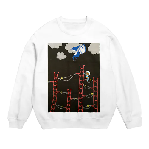 氷山のぼる人 Crew Neck Sweatshirt