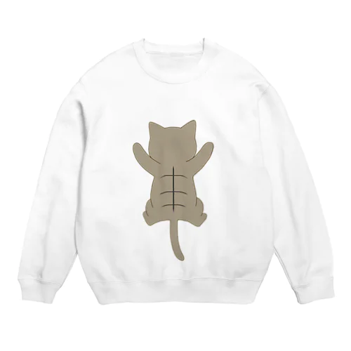 しがみつくキジトラ猫 Crew Neck Sweatshirt