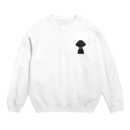 トイプードル・ブラック Crew Neck Sweatshirt