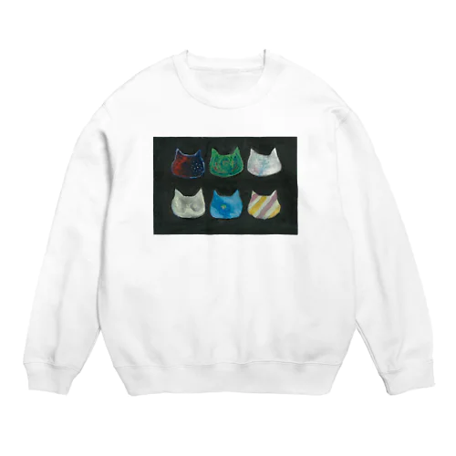 シルエットof cats黒 Crew Neck Sweatshirt