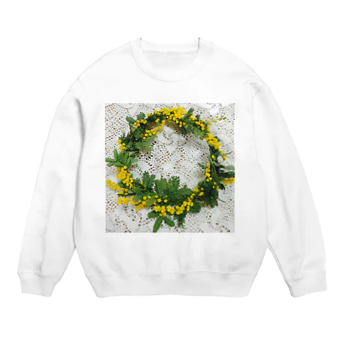 ミモザの花 Crew Neck Sweatshirt