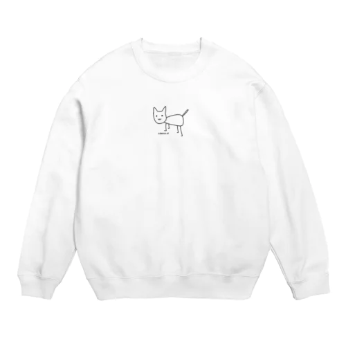 シュールな猫 Crew Neck Sweatshirt