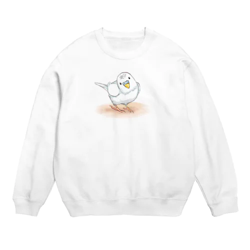 セキセイインコ　レティ【まめるりはことり】 Crew Neck Sweatshirt