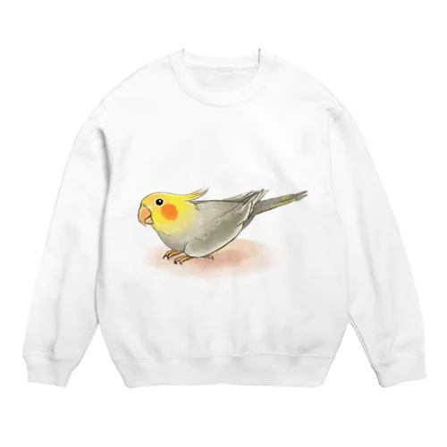 オカメインコ　レキ【まめるりはことり】 Crew Neck Sweatshirt