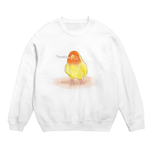 コザクラインコ　レイ【まめるりはことり】 Crew Neck Sweatshirt