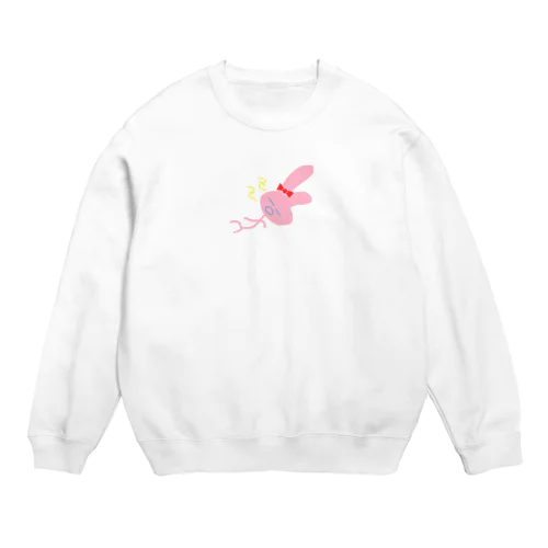 ねむいからねる紅うさぎ Crew Neck Sweatshirt