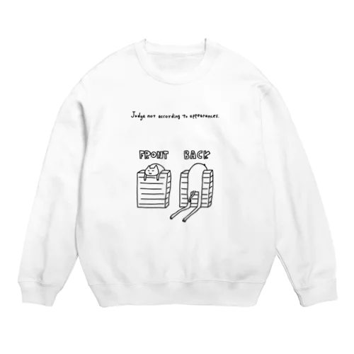 ネコの前と後ろ Crew Neck Sweatshirt