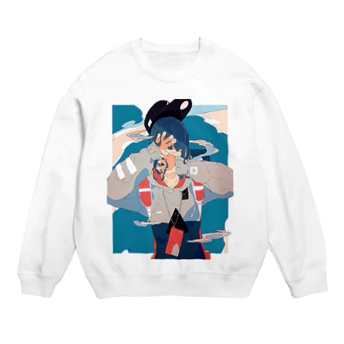 茹で鷄とブロッコリー Crew Neck Sweatshirt