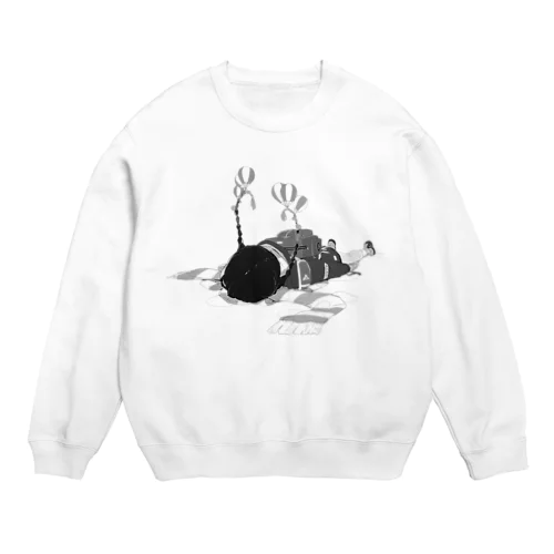 親子丼(白黒版) Crew Neck Sweatshirt