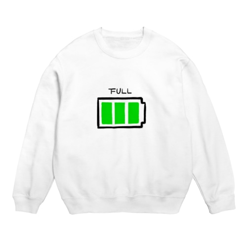FULL電池マーク Crew Neck Sweatshirt