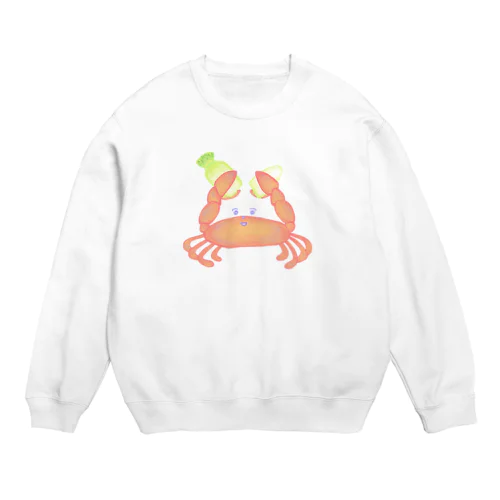 ﾁｮｯｷﾝ！カニによりダイコン半分物語 Crew Neck Sweatshirt