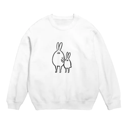 透けるうさぎたち Crew Neck Sweatshirt