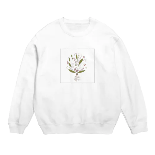 ドライフラワー（ピンク） Crew Neck Sweatshirt