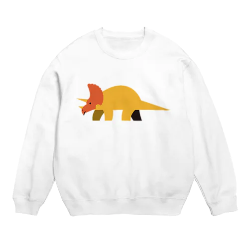 恐竜（トリケラトプス） Crew Neck Sweatshirt