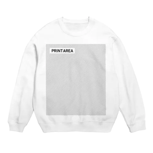 プリントエリアチェック Crew Neck Sweatshirt