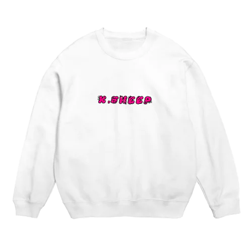 ピアスロゴ(ショッキングピンクフィル) Crew Neck Sweatshirt