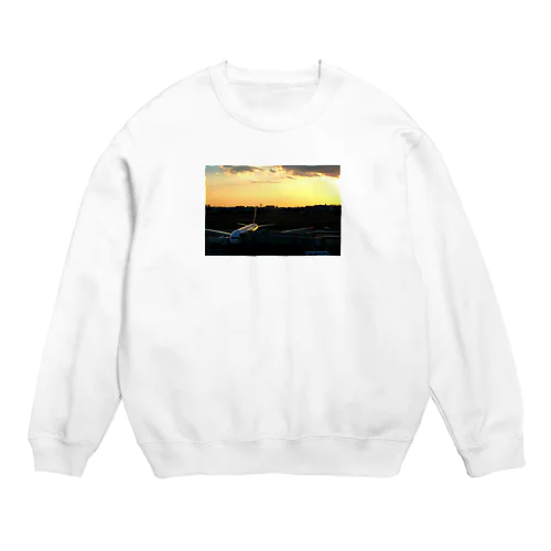 伊丹の夕焼け Crew Neck Sweatshirt