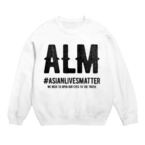 Asian Lives Matter。 黒 Crew Neck Sweatshirt