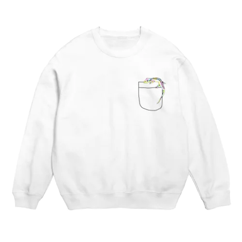 ポケットトカゲ Crew Neck Sweatshirt