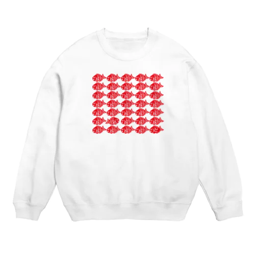 鯛いっぱい Crew Neck Sweatshirt