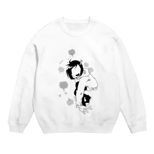 crazy girl375 Crew Neck Sweatshirt