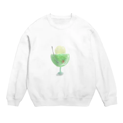 ふわふわメロンクリームソーダ Crew Neck Sweatshirt