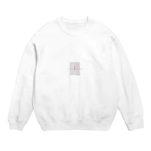 線画＊チューリップ＊pink Crew Neck Sweatshirt