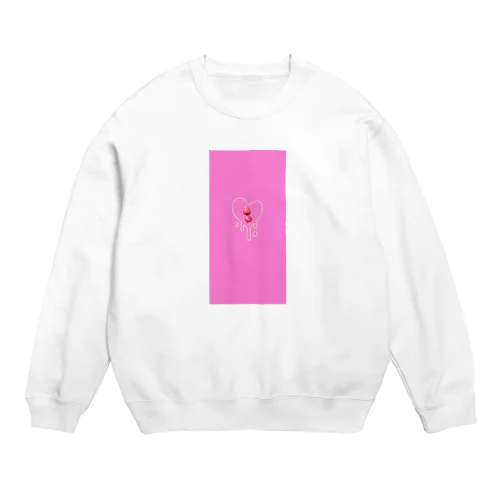 ピンク！いちご飴×とろける♡いちごチョコ Crew Neck Sweatshirt