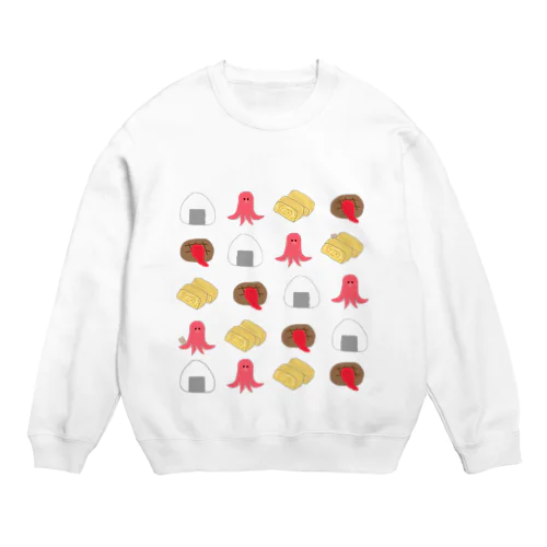 お弁当のおかずくん Crew Neck Sweatshirt