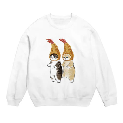 ダブルえび天にゃん Crew Neck Sweatshirt