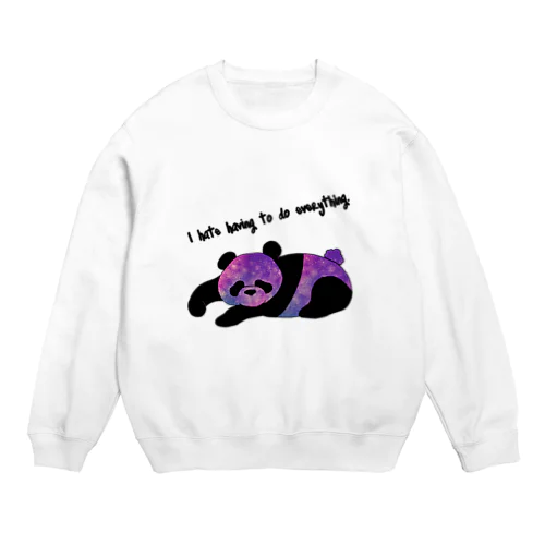 ピンクな宇宙パンダ Crew Neck Sweatshirt