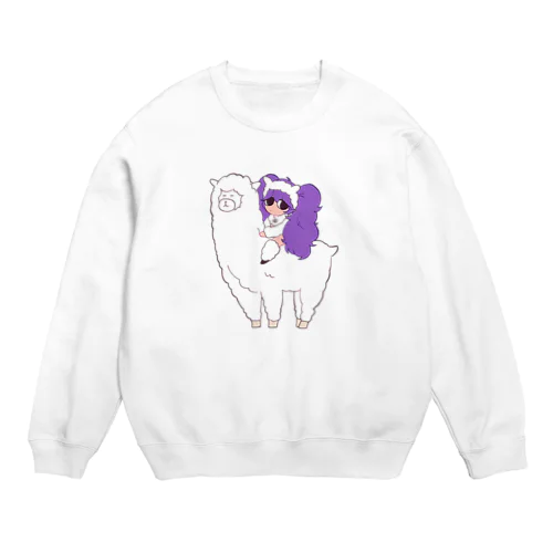 アルパカ女子 Crew Neck Sweatshirt