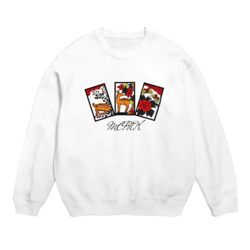 “花札:猪鹿蝶”MCINK スウェット Crew Neck Sweatshirt