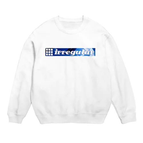 irregular blue Crew Neck Sweatshirt