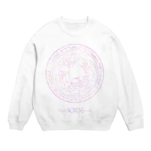 UNICORN×Magic Circle #Pink Crew Neck Sweatshirt