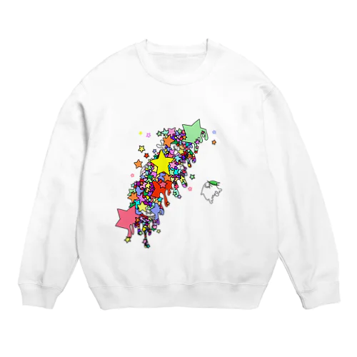 天の川とおばけ Crew Neck Sweatshirt