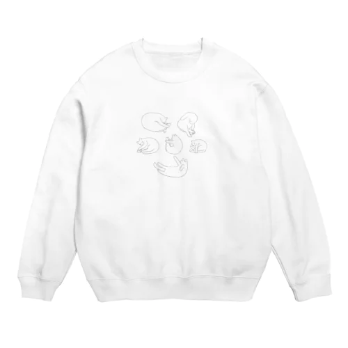 ﾈｺﾋﾟ Crew Neck Sweatshirt