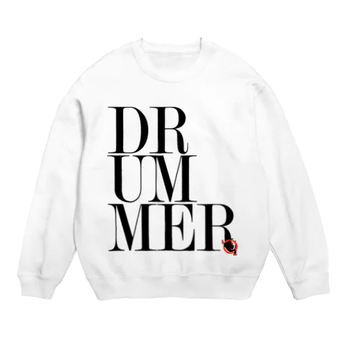 Drummer Black Crew Neck Sweatshirt